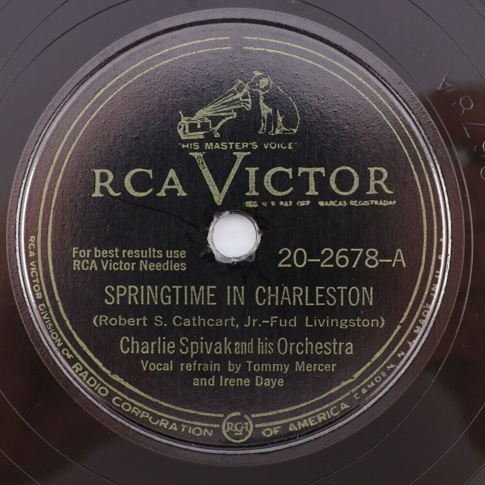 Charlie Spivak, Springtime In Charleston / One Raindrop 10" 78rpm Record 20-2678